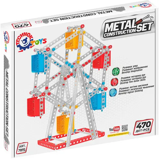 Металлический конструктор Колесо обозрения ТехноК 7891TXK 470 деталей - фото 1