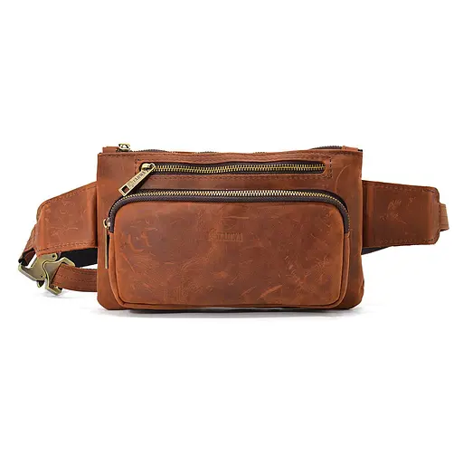 Кожаная мужская сумка на пояс TARWA 26х16х3 см sum0026004 - фото 1