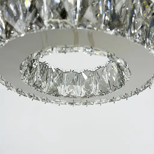 Елегантна люстра з підвісним кришталевим кільцем Ø 24 см | Арт. (T) C 126/1 (250) | Line F - фото 5