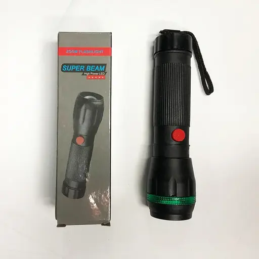 Фонарь ручной LED 7083 на батарейках ААА с функцией масштабирования Черный - фото 3