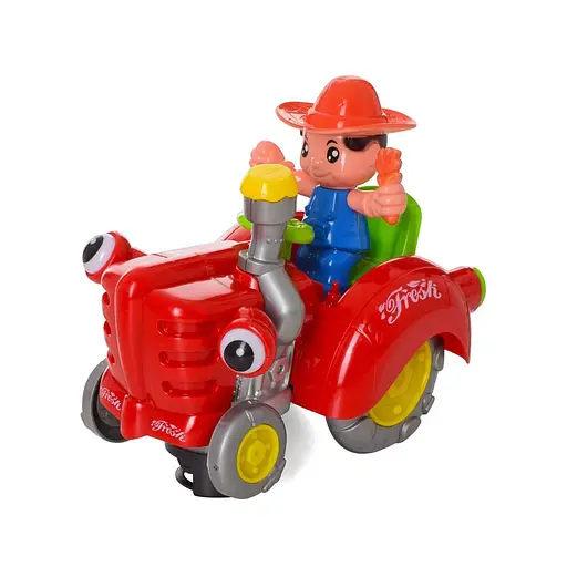 Трактор, HD936B, 19 см, фигурка, музыкальный, свет, ездит, подвижные детали, на батарейках (В ассортименте)