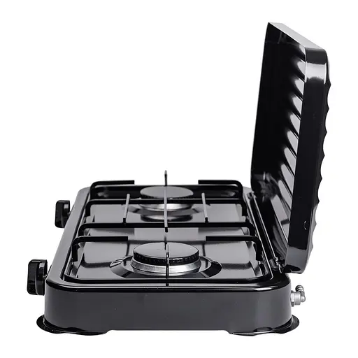 Настільна газова плита Sokany SK-6002B 2 конфорки 4.4 кВт під балонний газ для Чорний - фото 3