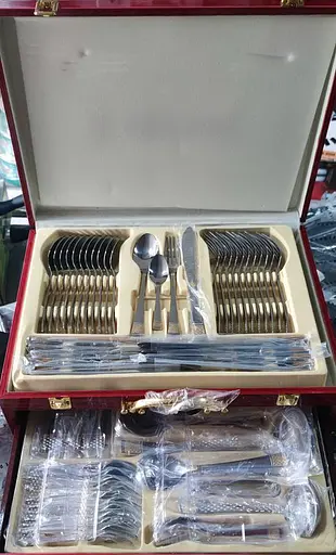 Набор столовых приборов Bachmayer BM 7884 на 12 персон в подарочном чемодане 72 предмета - фото 7