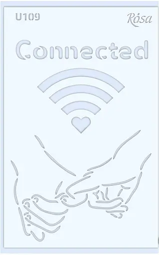 Трафарет багаторазовий універсальний №U109 серія Love 13х20см прозорий 0,5мм Rosa TALENT - фото 1