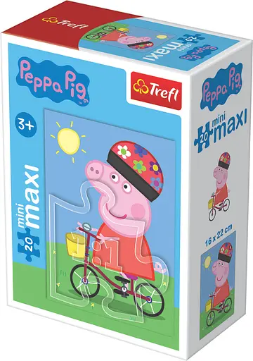 Набір Пазли - (Міні - Максі) - "Пепа на велосипеді" / Свинка Пепа - фото 1