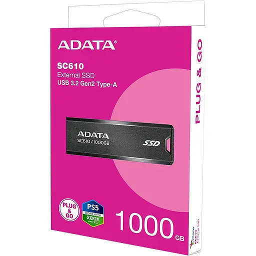 Накопичувач SSD Adata SSD 1TB USB 3.2 SD610 (SC610-1000G-CBK/RD) - фото 6