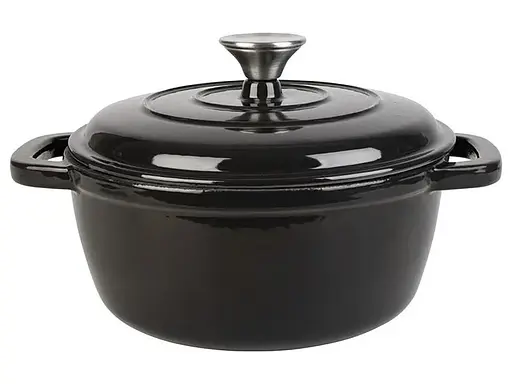 Чавунна каструля казан з крапельною системою Livarno Німеччина, 2,2 л, чорна 21186 - фото 1