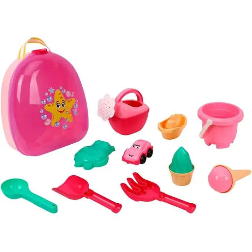 Детский песочный набор Technok Toys 0310 с рюкзачком 13 предметов