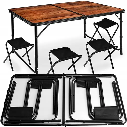 Стіл туристичний складаний зі стільцями Heckermann 120×60 - фото 5
