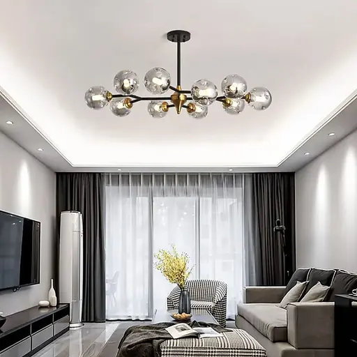 Люстра молекула на 10 плафонів Line.F Колір плафона Графітовий - фото 1