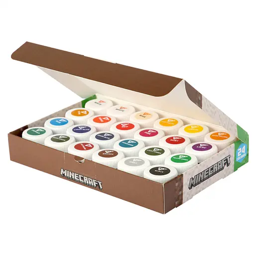 Гуашевые краски Yes Minecraft 24 цветов по 20 мл (230409) - фото 2