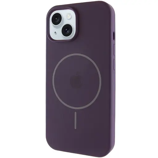 Чохол Epik Silicone Case Full Protective AA with MagSafe для Apple iPhone 15, 6.1 Фіолетовий/Elderberry