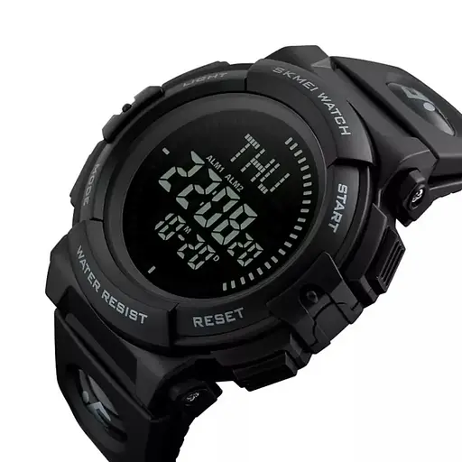 Часы мужские спортивные с компасом Skmei 1290 (Черные) - фото 2