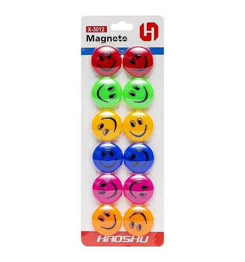 Магніт для дошки "Смайлик" COLOR-IT X-3012 діаметр 3 см