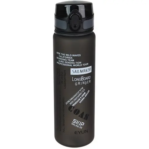 Пляшка для води спортивна Laprida Soft-touch 650 мл чорна (67-3806)