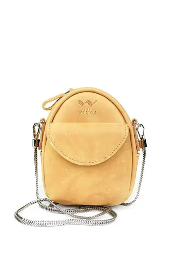 Міні-сумка Kroha жовта вінтажна - фото 2