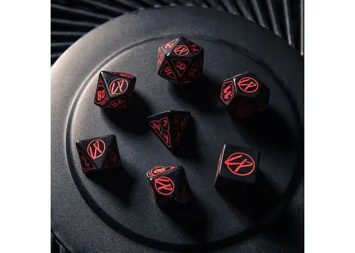 Набір кубиків Cyberpunk Red Dice Set - Blood over Chrome , 7 шт. (SCPU01) - фото 5