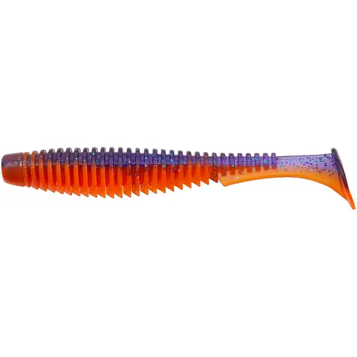 Силикон FishUP U-Shad 4" #207 - Dark Violet/Orange (8 шт/уп)