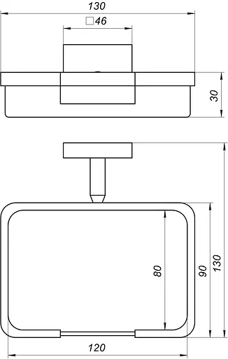 Мильниця Globus Lux SQ 9424, Хром матовый - фото 3
