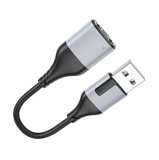 Адаптер внешняя звуковая карта Borofone BV19 Creator переходник USB to 3.5 мм - фото 3