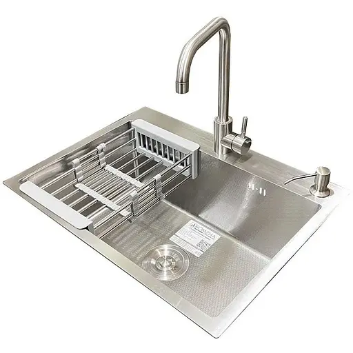 Комплект мийка + змішувач Romzha Arta Carbon U-550 (B) - фото 1