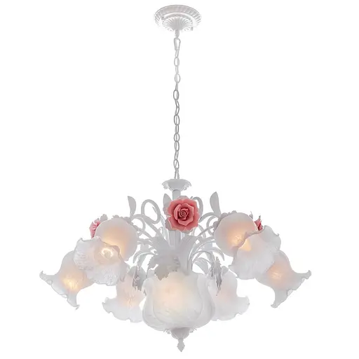 Люстра подвесная Brille флористика E14 40W WH (BKL-518S/8) - фото 2