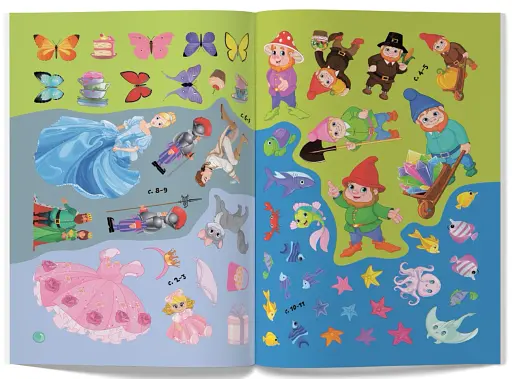 Перші розвивальні наліпки. Казкові принцеси. 57 наліпок - фото 5