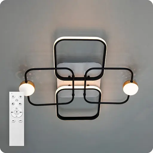 Люстра світлодіодна 517 Dlight з пультом 55 Вт Білий+Чорний (02051) - фото 1