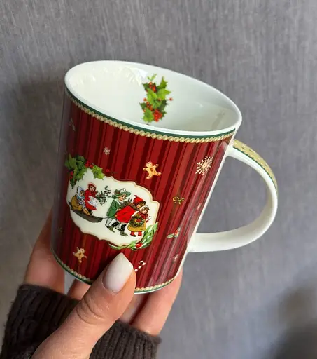 Чашка новорічна Magic Christmas R33350-1 фарфорова у подарунковій коробці 320 мл Червона - фото 2