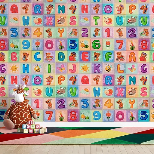 Набор стеновых панелей 3D 700х1400х4мм Алфавит (2шт) SW-00002352 - фото 10