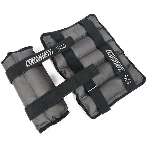 Утяжелители EasyFit 2 х 5 кг для ног и рук с металлом (EF-AWTМ-500) - фото 1