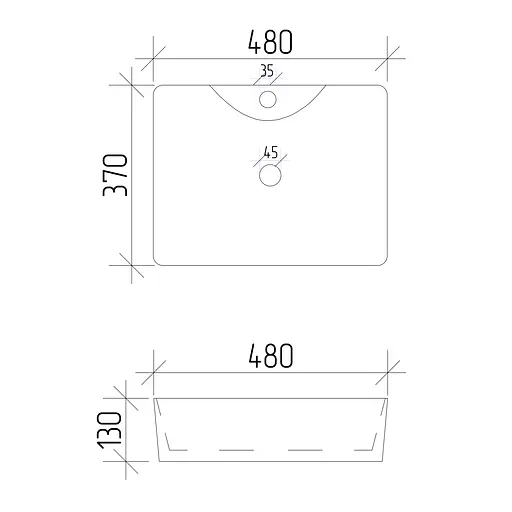Умивальник VBI Forli white накладний VBI-011100, Білий - фото 7