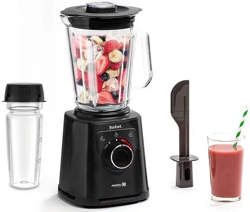 Миксер Tefal блендер стационарный Perfectmix+ 1200Вт чаша-2000мл емкость для смузи стекло черный - фото 2