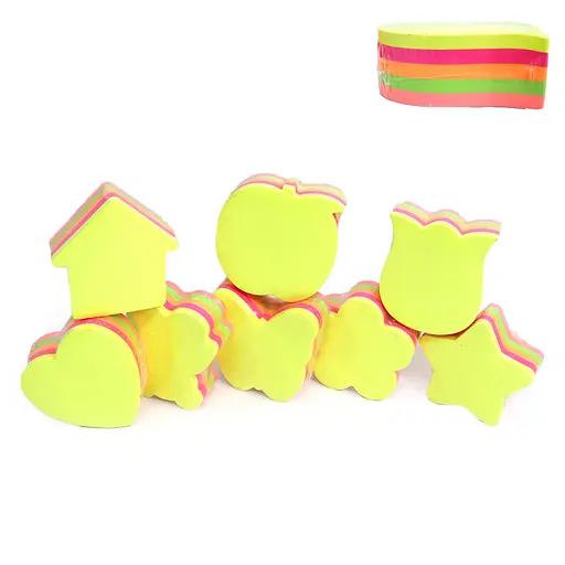 Бумага самоклеящаяся неон Фигурки, 300 шт. (в ассортименте)