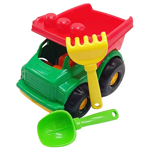 Детский песочный набор "Самосвал Тотоша №1" 0169 Зелено-красный