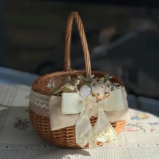 Пасхальная корзина 21х21х27см hand-made 2 MIS LT - фото 1
