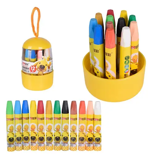 Набор детских восковых мелков Bambi CE150407 в наборе 12 цветов - фото 1