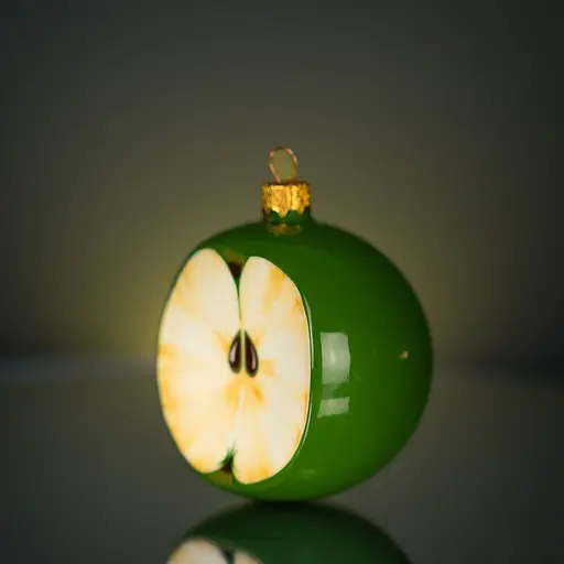 Ялинкова прикраса Різдвяні історії Половина зеленого яблука скло (4820001046250) - фото 2