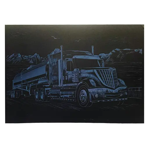 Гравюра А4 "Грузовик" Danko Toys ГрА4-2с эконом вариант в пакете 29,7х21 см - фото 1