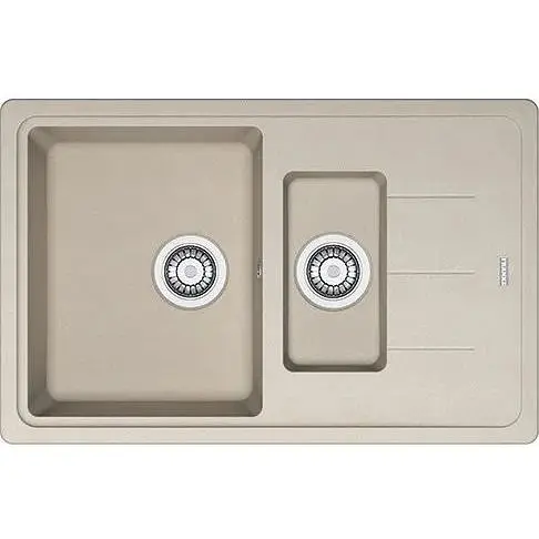 Кухонна мийка Franke Basis, фраграніт, прямокутник, з крилом, 780х500х200мм, чаша - 2, накладна, BFG 651-78, цукру
