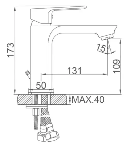 Смеситель для умывальника Ibergrif Trento M11006 LL2013, Хром - фото 2