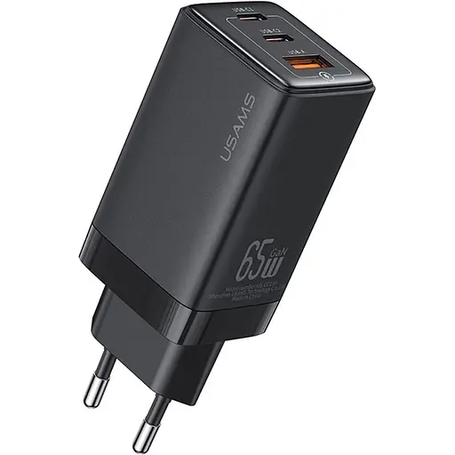 Сетевое зарядное устройство Usams US-CC180 65W Black (CC180TC01) [139634]