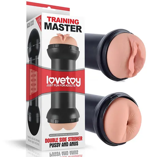 Подвійний мастурбатор Lovetoy Traning Master Double Side Stroker тілесний - фото 10