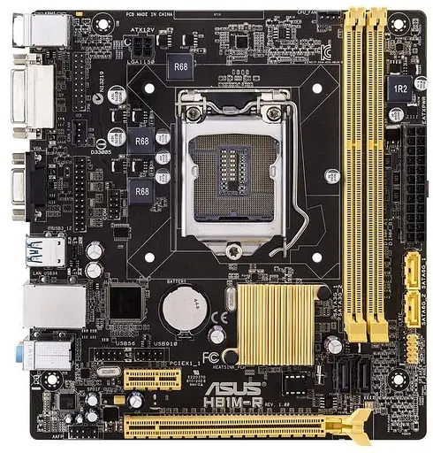 Материнская плата ASUS H81M-R (H81M-R) (Socket 1150, Intel H81, Micro-ATX) Б/у - фото 1