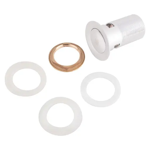 Донный клапан для раковины Lidz (CRM)-47 00 004 00 с переливом - фото 3