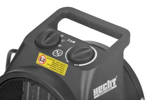 Керамічний обігрівач HECHT 3543 3,0 кВт, площа обігріву 30 кв.м., підлоговий/настільний, чорний - фото 4