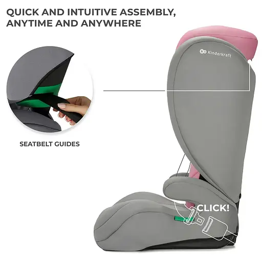 Автокресло Kinderkraft i-Spark Pink (KCISPA00PNK0000) - фото 15