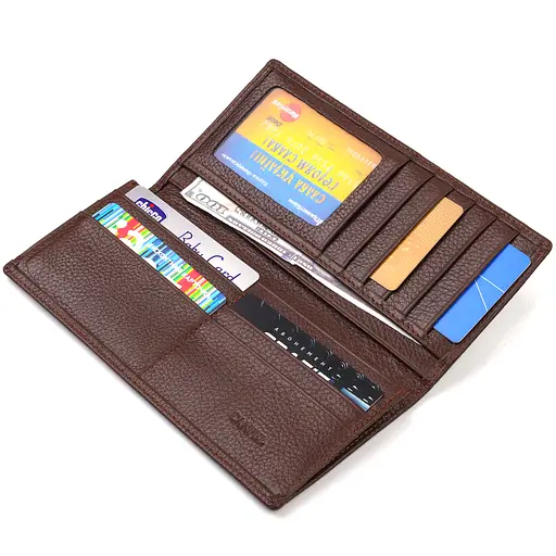 Мужской кожаный кошелек Canpellini 9.2х18.8х1 см acs0025604 - фото 3