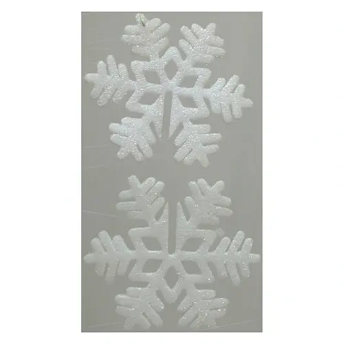 Снежинка двойная "Shine" 9,5см - фото 2
