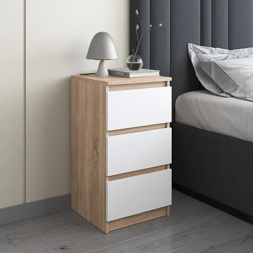 Тумба приліжкова Vays, в спальню, сучасна, 3 шухляди, без ручок R-30 - фото 6